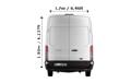 Extra Large Van and Man in West London - Back View Dimension Thumbnail