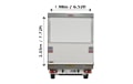 Luton Van and Man in  - Back View Dimension Thumbnail