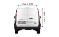 Small Van and Man in Ilford - Back View Dimension Thumbnail
