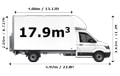 Luton Van and Man in  - Side View Dimension Thumbnail