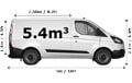 Medium Van and Man in Ilford - Side View Dimension Thumbnail