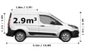 Small Van and Man in London - Side View Dimension Thumbnail